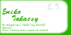 eniko takacsy business card